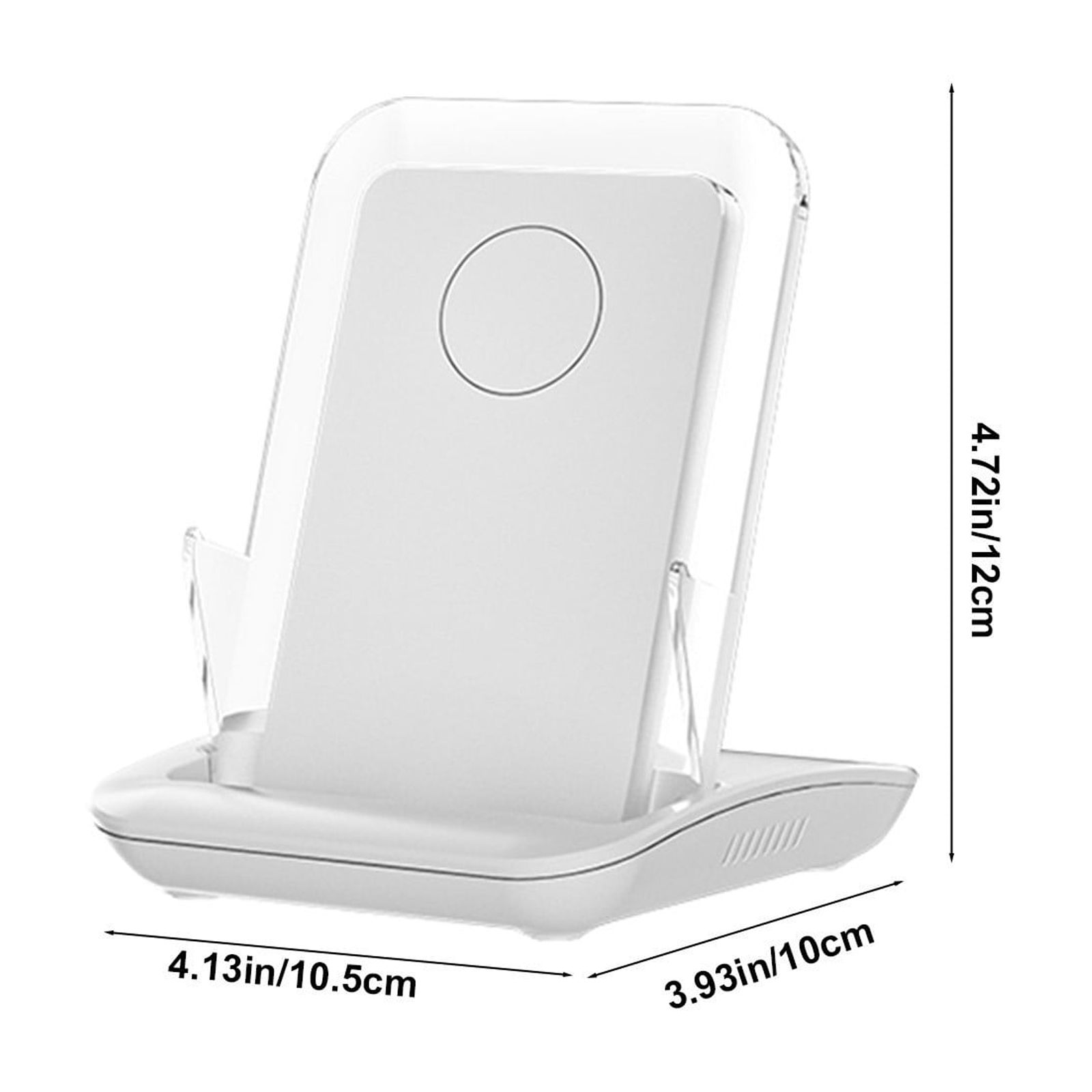 Wireless Charging Station, 65 W Fast Wireless Charger, Phone Stand for Desk, Bottom Amplification, Suitable for Variety of Mobile Phone Models(White 4.1x3.9x4.7inch)