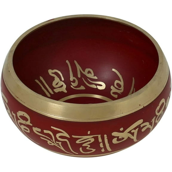 Handmade 5.5 in Colored Tibetan Singing Bowls Buddha of Compassion om Mani Padme