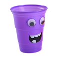 thumbnail image 3 of Vasos de plástico para Halloween, taza para beber de dibujos animados para el hogar, vajilla reutilizable para fiestas y suministros para fiestas, 800ml, color morado y naranja, 2 uds., 3 of 3