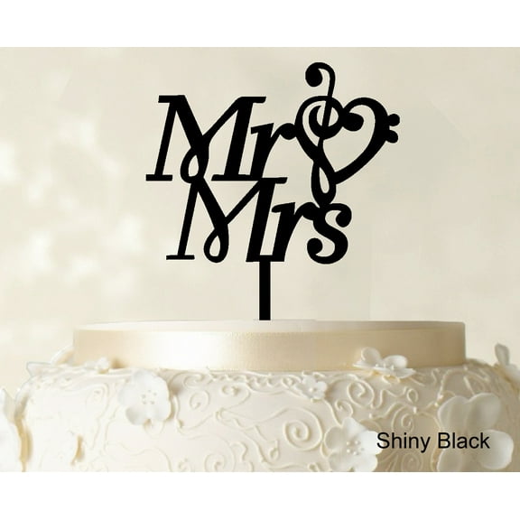 "Printtoo Mr Mrs Wedding Engagment Cake Topper Cake Decorations Color Option Available 5""-6"" Inches Wide"