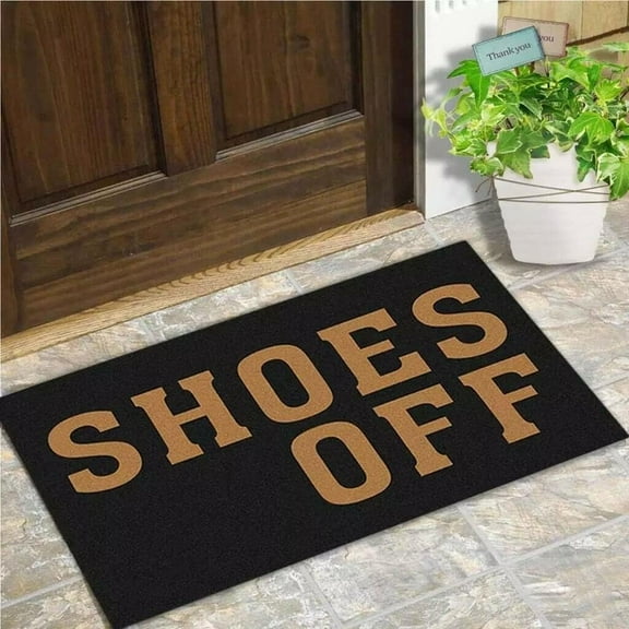 Shoes Off Mats for Front Door Entry Front Porch Doormat Non-Slip Carpet Rugs Floor Mat Decorative for Home Bathroom Kitchen Indoor 18x30 Inch