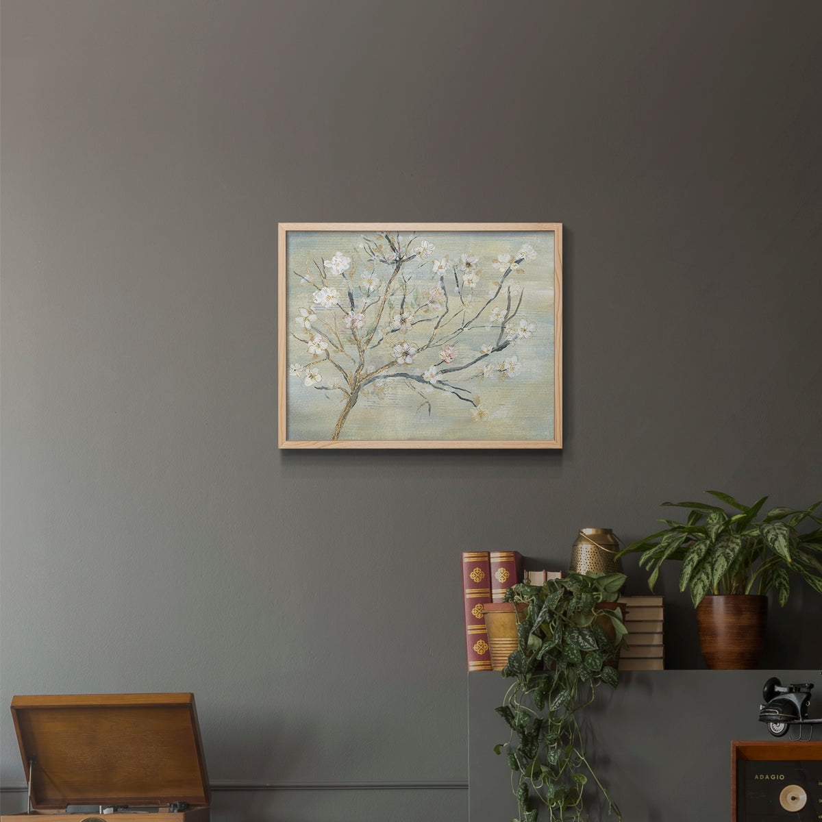Blossoms & Spring Rain by Susan Jill - Restickable Framed Giclée Print