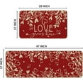 thumbnail image 3 of Love Leaves Heart Valentine''s Day Kitchen Mats Set of 2, Home Decor Low-Profile Kitchen Rugs for Floor - 17x29 and 17x47 Inch, 3 of 6