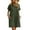 Army Green, variant on Womens Casual Dress Short Sleeve Cotton Button Down Loose Fit Shirt Dress with Pocket