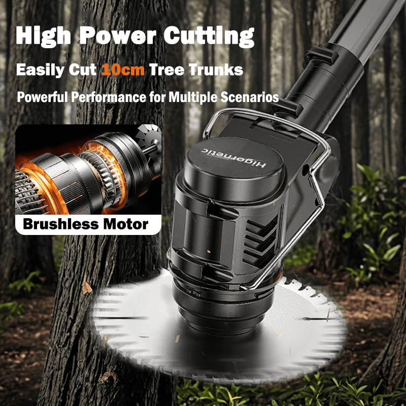 Higornetic  Cordless String Trimmer, Electric Weed Eater, 3 in 1 Weed Wacker, 3 Function Blades Electric Brush Cutter