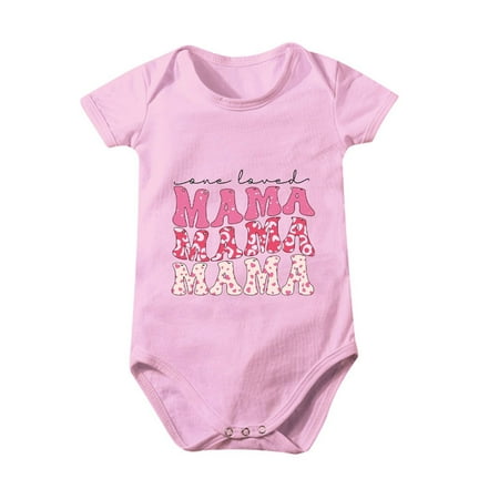 

Newborn Infant Baby Girl Boy Clothes Rompers Summer Jumpsuits Short Sleeve Romper 6 Toddler Baby Boys Girl Comfortable Mother s Day Print Short Sleeve Romper Jumpsuit