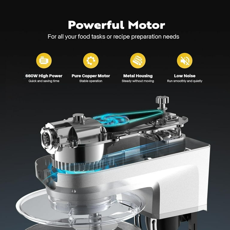 SPECSTAR 6 in 1 Multifunctional Stand Mixer with 8.5 Quart