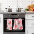 thumbnail image 5 of SKYSONIC 16"x28" Face Hand Towel Set, Strawberry Pattern Red Flower Love Cotton Washcloths, Quick-Dry Highly Absorbent Bath Towels 2 PCS for Bathroom Ktichen Travel SPA Gym, 5 of 7