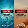 thumbnail image 6 of (2 Pack) Flammable No Smoking Or Open Flames Within 25 Feet OSHA Danger Sign, 6 of 8