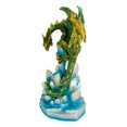 thumbnail image 3 of Green And Gold Cosmic Dragon On Blue Crystal Stalactite Rock LED Light Statue, 3 of 5