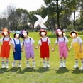 thumbnail image 6 of Wxirdiow Baby Boy Summer Clothes Newborn Baby Boy Outfit Embroidered Stripe Bubble Romper Sleeveless Bodysuit Summer Clothes Orange Size,6-7 Years, 6 of 9