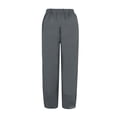 thumbnail image 3 of Women's Pants, Solid Elastic Loose Casual Pants, Daily Bottoms With Convenient Side Pockets, 3 of 5