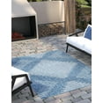 thumbnail image 3 of Unique Loom Outdoor Modern Collection Area Rug - Tambor (2' x 3' Rectangle Blue/Ivory), 3 of 11