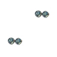 thumbnail image 2 of yingyy 1 Paire de Boucles d'Oreilles Rondes à la Mode Gouttes d'Oreilles Bijoux Incrustation de Strass Clou Léger pour Fête d'Anniversaire Vert Mélangé 2Set, 2 of 6