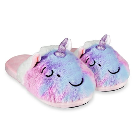

Odd Sox Unicorn Fun Indoor Novelty Slippers Big Fuzzy Cozy Medium
