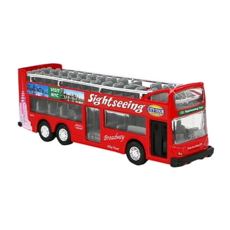 ミニカー DOUBLE DECKER BUS DELUXE TACO TRUCK MAT Daron New York City MTA Double Decker Bus Pullback w/ Lights