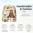 thumbnail image 6 of Picia Cute Bee Honey Jar Hive Bear pattern Mens Swim Trunks with Compression Liner Stretch Beach Shorts Quick Dry with Zipper Pockets No-Chafing Board Shorts-X-Large, 6 of 9