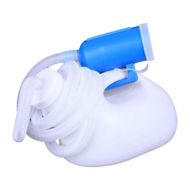 Urinario con manguera Orinal para cama Urinario masculino Botella de orina sellable con tapa Urinario de viaje F4U5