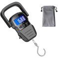 thumbnail image 1 of Báscula electrónica para equipaje/Báscula para equipaje/Báscula para maleta con pantalla LCD retroiluminada para viajes, pesca y tiro con arco, bolsa impermeable, cinta métrica, Xemadio YQ-0758, 1 of 8