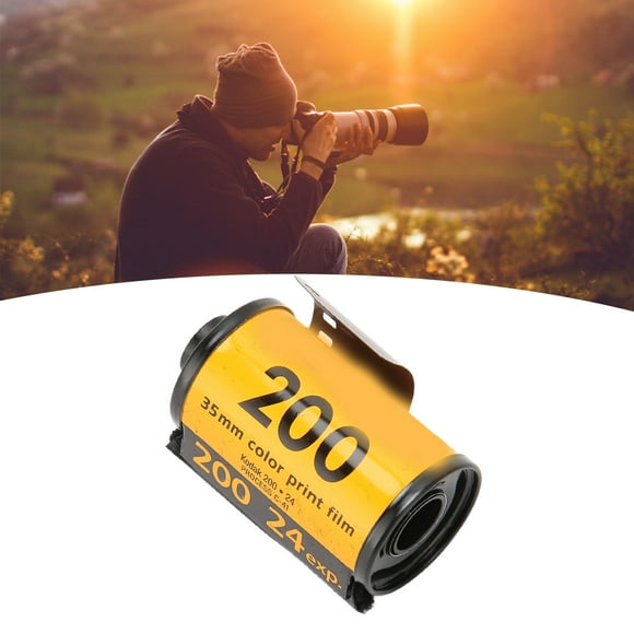 35mm Film, Durable Portable 24 Exposures Gold 200 Color Negative Film Low Speed For Camera Accessories