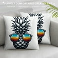 thumbnail image 3 of GOSMITH Pineapple Pillow Covers Summer Watercolor Pineapple Wears Glasses Pattern Pillows Decorative Cushion Cover Tropical Fruit Pillow Case Decor (Pineapple Set), 3 of 5