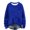 Blue, variant on ATOYSOY Women's Long Sleeve Tees Fall Winter Knitted Sweaters Loose Tops Crew Neck Sweatshirts Outwear Fashion Casual Ribbed Shirts Solid Color Pullover Workout Green L