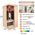 thumbnail image 3 of Single Person Compact Home Sauna Kit with Hemlock Wood Aroma, Efficient Heating System & Easy DIY Installation for Personal Relaxation in Small Spaces, 3 of 7