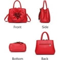 thumbnail image 4 of Women's Fashion Handbags Tote Bags Flower Design Shoulder Bag Top Handle Satchel Purse, 4 of 4