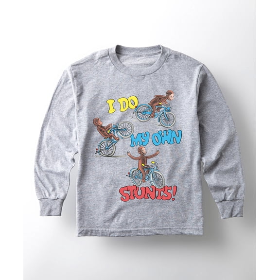 Curious George - Classic Cartoons Boys' Long Sleeve Graphic T-Shirt