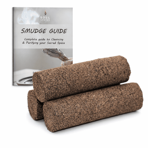 Soul Sticks 3 Pack Black Sage Sacred Wands for Cleansing with Smudge Guide