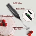 thumbnail image 3 of Electric Milk Frother Handheld Battery Operated Easy-Clean Milk Frother Wand & Mini Blender Whisk Drink Mixer Mini Hand Blender, 3 of 5