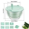 thumbnail image 2 of Salad Spinner with 6 Blade Slicer Multifunctional Detachable Lettuce Vegetable Washer Fruit Dryer Bowl (lightgreen ), 2 of 10