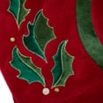 thumbnail image 4 of Northlight 48" Red and Green Velveteen Holly Christmas Tree Skirt, 4 of 5