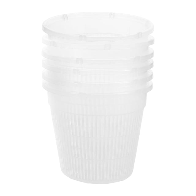 Luzkey 6 Pcs Pots pour Orchidées Semis Pépinière Rempotage Léger Patio Respirant 14cm Blanc Rond