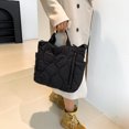 thumbnail image 4 of Bolso Bandolera para Mujer Bolso Mano Acolchado Gran Capacidad Bolso (negro), 4 of 9
