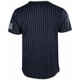 thumbnail image 6 of True Rock Men's New York Slim Fit Pinstripe Baseball Jersey (Navy/White, Small), 6 of 6