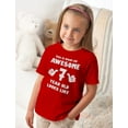 thumbnail image 3 of Tstars Kids' 7th Birthday T-Shirt - This Is What an Awesome Looks Like Graphic Tee - M, Purple, 3 of 7