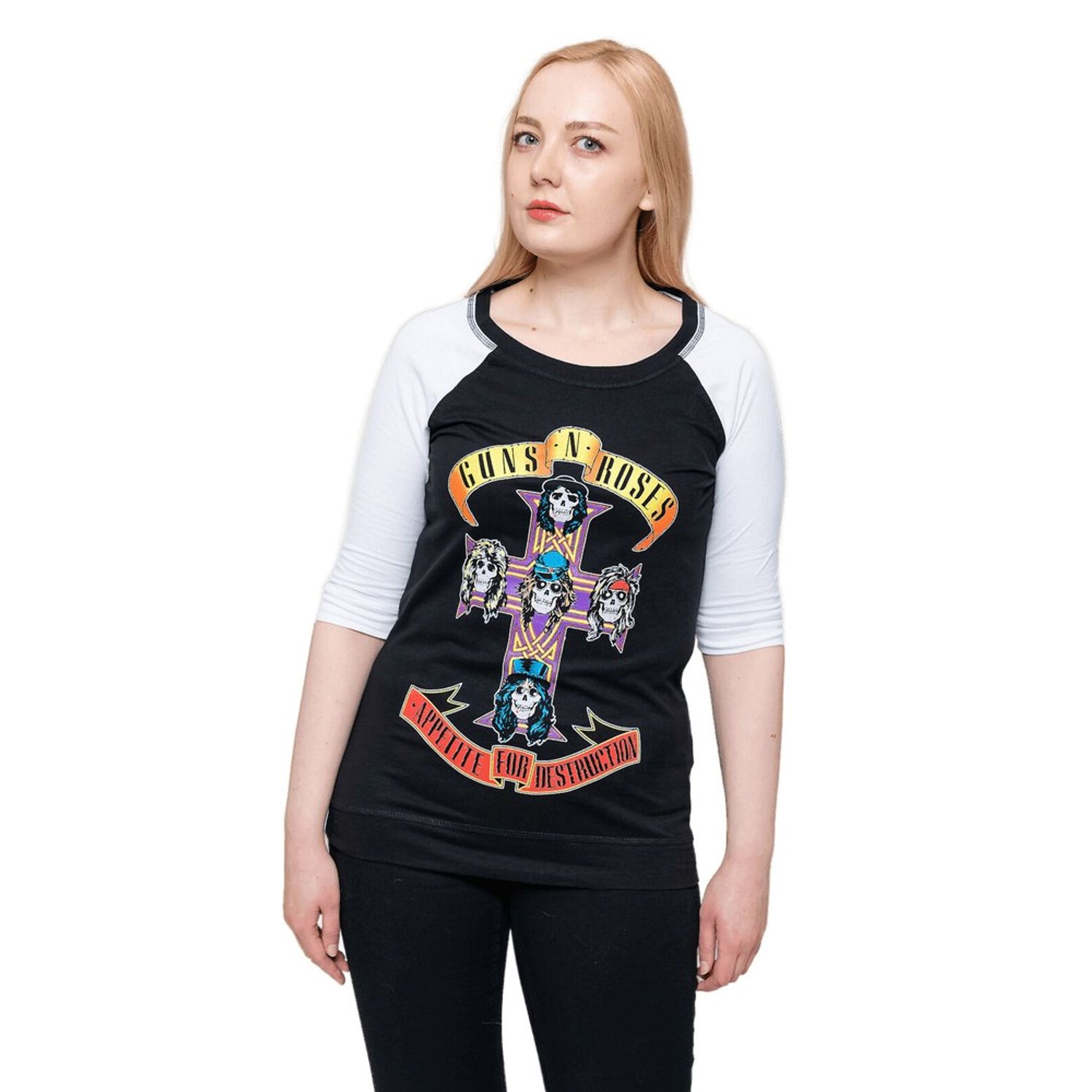 Guns N Roses Womens Appetite For Destruction Raglan T-Shirt