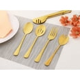 thumbnail image 5 of Unique Bargains Stainless Steel Flatware Cutlery Set for Kitchen Gold 10 Pcs, 5 of 6