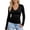 Black, variant on Womens Tops 2026 Low Neck Long Sleeve T Shirt Fall Slim Fit Basic Top Soft Lined Casual Tee Trendy Flowy Tees