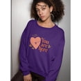 thumbnail image 2 of You Are Here, In My Heart Sweatshirt Women -Smartprints Designs, Female Large, 2 of 4