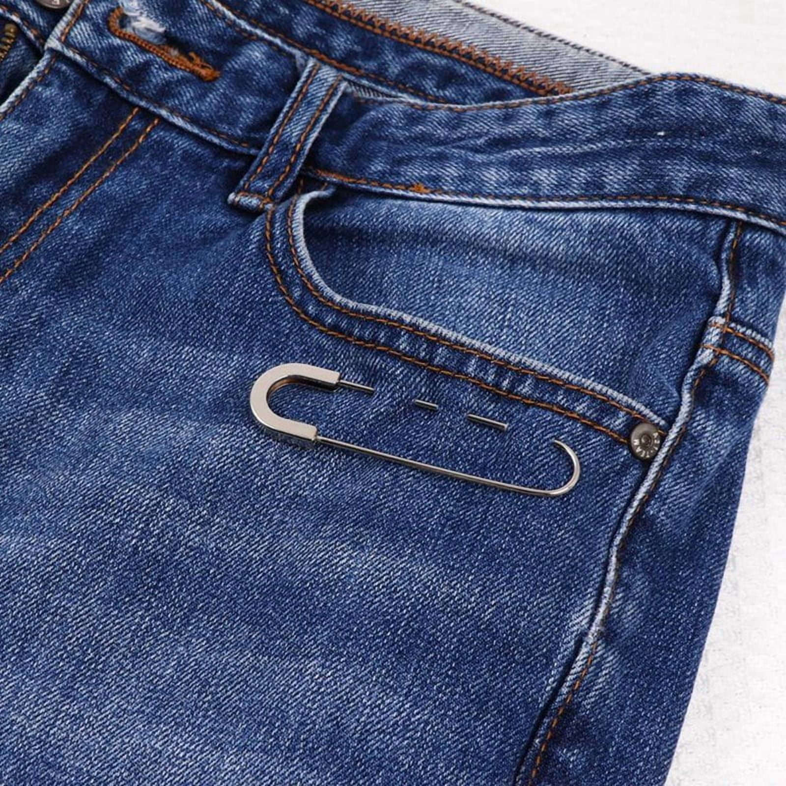 Extra Large Safety Pins Heavy Duty 3 Inch-60 PCS Coilless Pins Sewing Pin Brooches-Giant Safety Pins, Silver