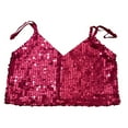 thumbnail image 4 of MuXiKeJi Clothes Girls Carnival Adjustable Strap Sequin Crop Top for Kids and Teens, 4 of 4