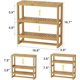 thumbnail image 2 of Estantes organizadores de baño Estante flotante de 3 niveles con barra para colgar sobre el inodoro Estante de pared para baño Organizador de baño de pared ajustable (natural), 2 of 7
