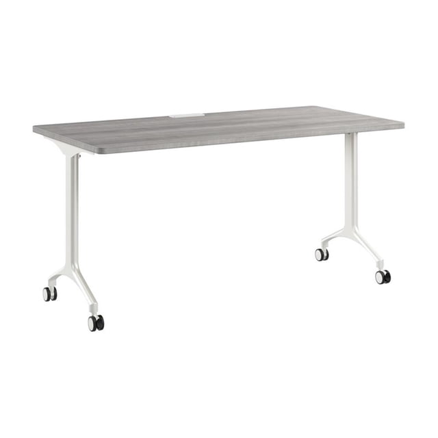 Scranton & Co Table de Conférence Modulaire Rectangulaire de 60 Pouces en Bois d'Ingénierie, Gris