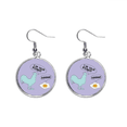 thumbnail image 1 of Origin Connection Rooster Egg Ear Dangle Silver Drop Earring Jewelry Woman, 1 of 3