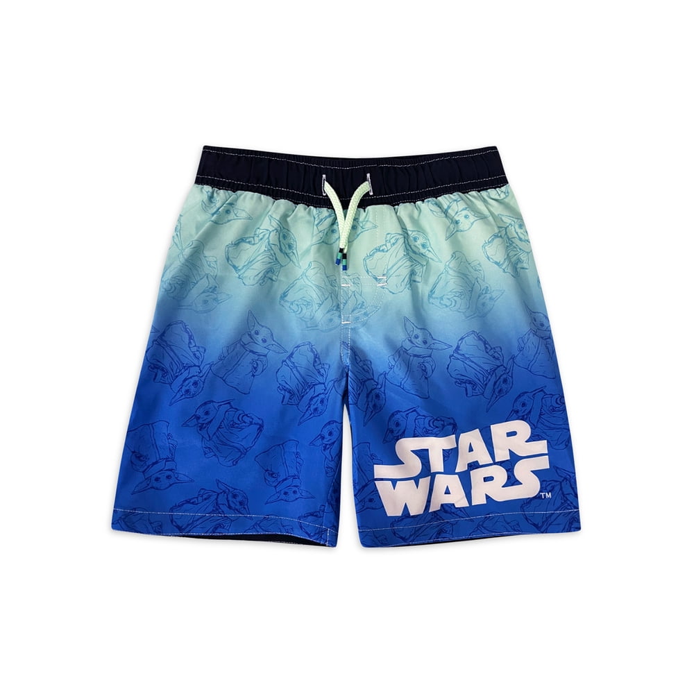 Star Wars Little Boys Baby Yoda Swim Short, Sizes 412