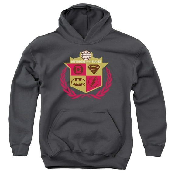 Jla - Defenders - Youth Hooded Sweatshirt - Small