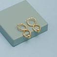thumbnail image 3 of LeCalla 925 Sterling Silver Hoop Earrings for Women | Gold-Plated Twisted Beaded Ball Earrings, 3 of 7
