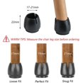 thumbnail image 3 of 20 Piezas Fundas para patas de Silla QUANZHOUTIANDI silicona con fieltro Negro 17-21 mm, 3 of 5